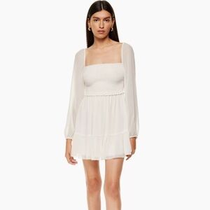 Aritzia Cream Long Sleeve Dress